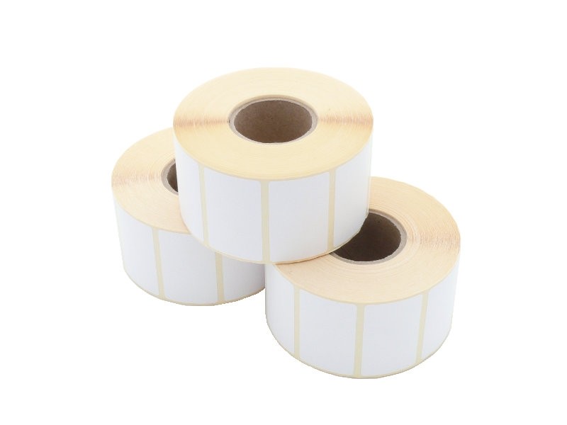 Etikettenrolle - Thermotransfer, 50 x 30mm, D100mm, Kern 40, 1500 Etiketten/Rolle, permanent
