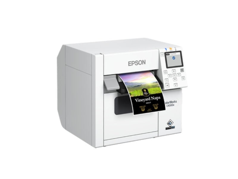 ColorWorks C4000 - Farb-Etikettendrucker für mattes Material, Abschneider, USB + Ethernet