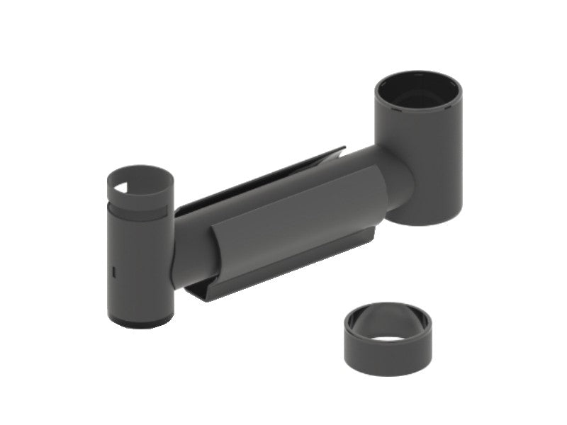 Arm 45mm bis 38mm, feste Version, Kerbe, Schlitz für Kensington-Schloss, 200mm Länge, schwarz