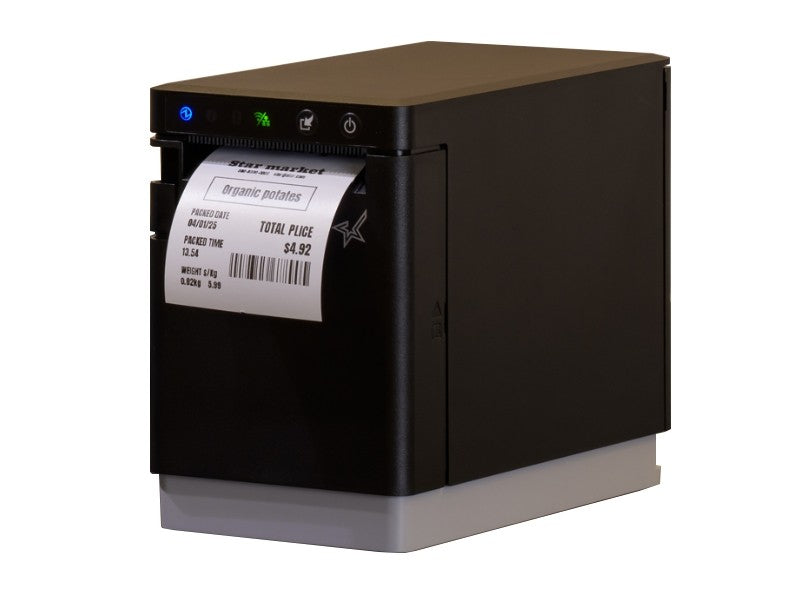 mC-Label2 - Etikettendrucker für linerless Etiketten, thermodirekt, 300dpi, USB-C + Ethernet, Abschneider, schwarz