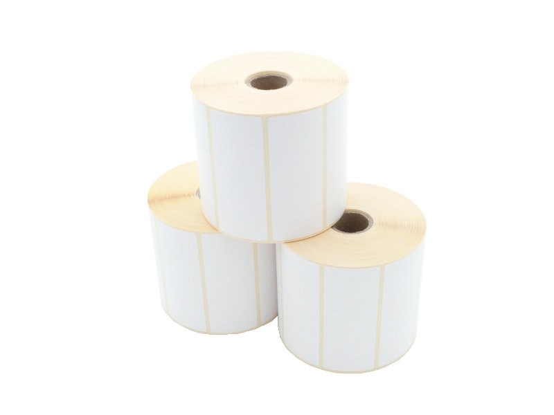 Etikettenrolle - Thermotransfer, 90 x 36mm, D105mm, Kern 25, 1500 Etiketten/Rolle, permanent