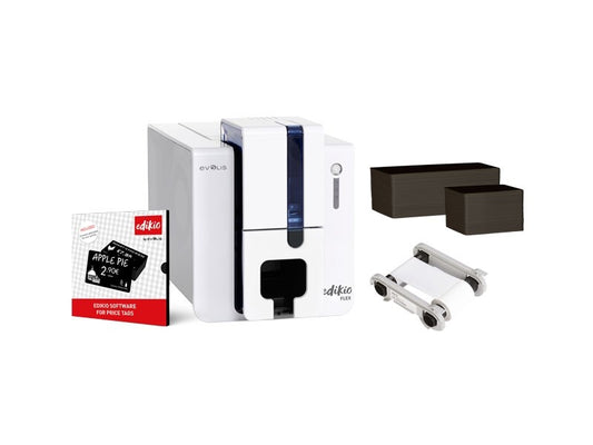 Edikio Flex - Einseitiger Druck (länglich- und Kreditkartenformat), USB, Thermotransfer