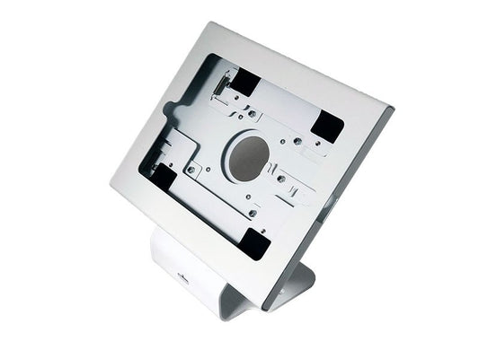 Tablet Stand - Universal-Halterung, Metall, gebogen, reinweiß RAL9003