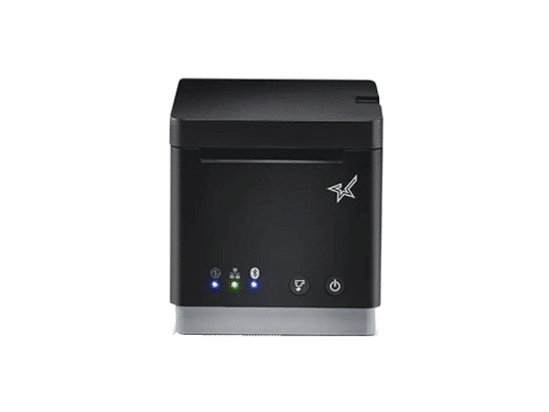 mC-Print2 MCP21 LB BK - Frontausgabe-Bondrucker mit Abschneider, thermodirekt, 58mm, 203dpi, USB, LAN, Bluetooth, iOS USB "Data & Charge"
