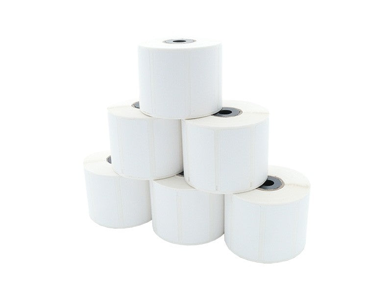 Etikettenrolle - Thermodirekt 56 x 25mm, D79mm, Kern 12/25, 1000 Etiketten/Rolle, permanent für TM-L60