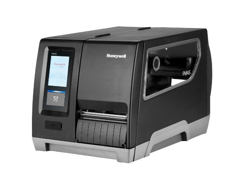 PM45 - Parallel, Aufwickler, Label Taken Sensor, Touch-Display, Thermotransfer, Etikettendrucker, 203dpi, USB + RS232 + Ethernet, schwarz