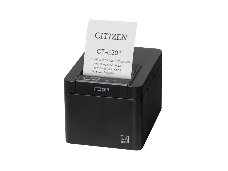 CT-E301 - Antibakterielles Gehäuse, 80mm, Abschneider, USB, schwarz