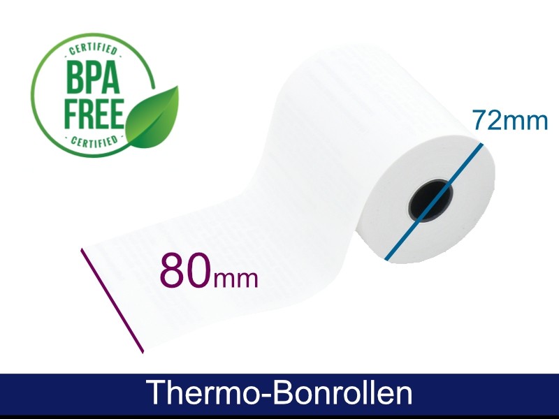Thermorolle - 80 72 12.7 (B/D(max.)/K) weiss, 48g, 80m