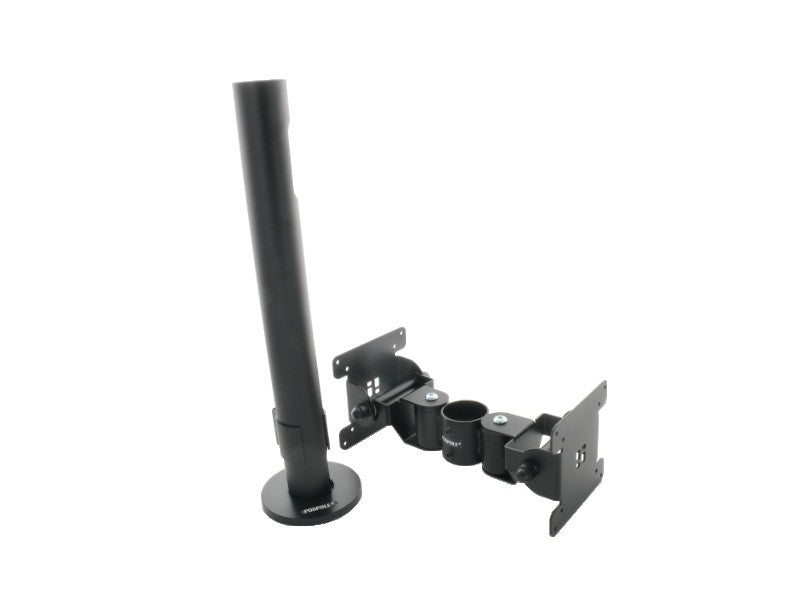 PRE-SET PRS03 - Basisstange + VESA-doppelt (Standfuss B45, 400mm, Standardausschnitt, VESA 75/100 V45, duale Rücken-an-Rücken-Version, höhen- und