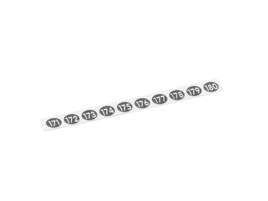 Stift-Aufklebenummern 171, 172, 173, 174, 175, 176, 177, 178, 179, 180 für Kellnerstifte