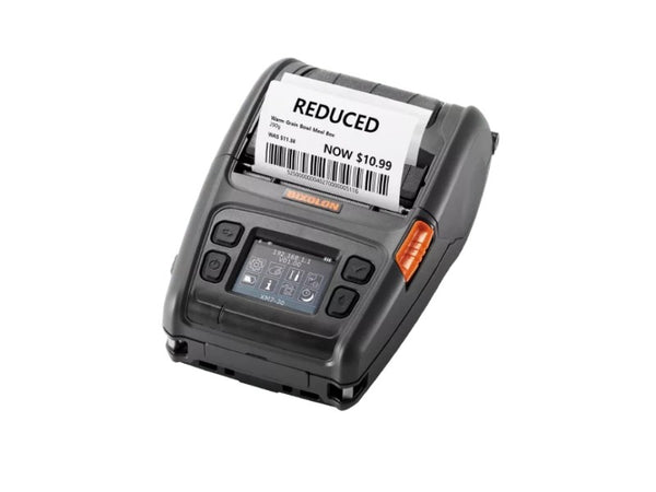 Bixolon XM7-30 Mobiler Etikettendrucker – 80mm, USB + RS232 + Bluetooth (iOS) + WLAN, schwarz