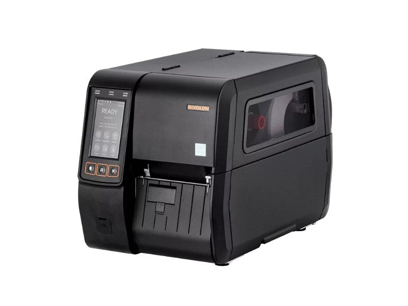 XT5-40 Serie - Etikettendrucker, thermotransfer, 203dpi, USB + USB-Host + RS232 + Ethernet, Aufwickler + Peeler, schwarz