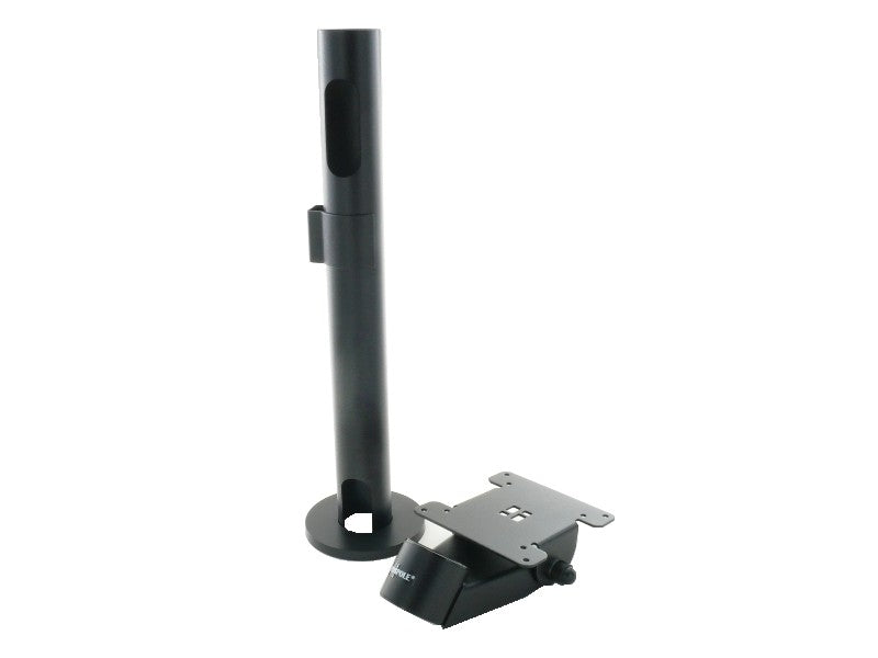 PRE-SET PRS01 - Basisstange + VESA-Seite (Standfuss B45, 400mm, Standardausschnitt, VESA 75/100 V45, abgewinkelte Version, verstellbare Höhe/Winkel),