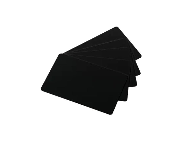 PVC-Karten (500 Stück), blanko, 150 x 50 x 0.5mm, matt, schwarz, lebensmittelverträglich