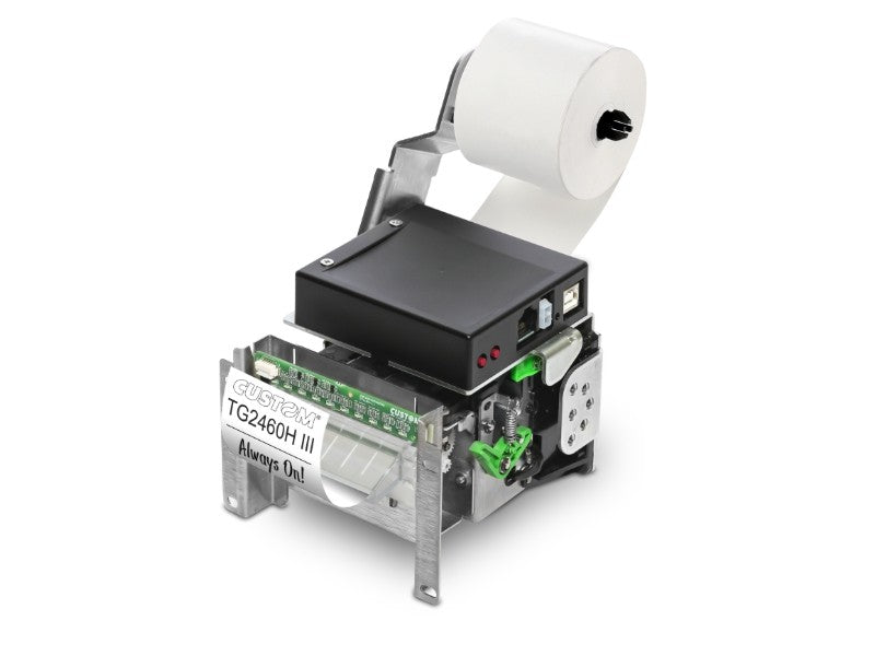 TG2460HIII - Kioskeinbaudrucker mit Abschneider, 60mm, thermodirekt, RS232 + USB, Ejector