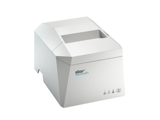 TSP143IV X4 - Thermo-Bondrucker mit Abschneider, 80mm, USB + Ethernet + WLAN + Bluetooth, CloudPRNT, weiss