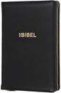 Schlachter 2000 Bibel - Taschenausgabe (Softcover, Schwarz, Goldschnitt, Reißverschluss): Taschenausgabe Mit Parallelstellen, Kalbsleder-Einband ... / Reißverschluss / Goldschnitt / Fadenheftung