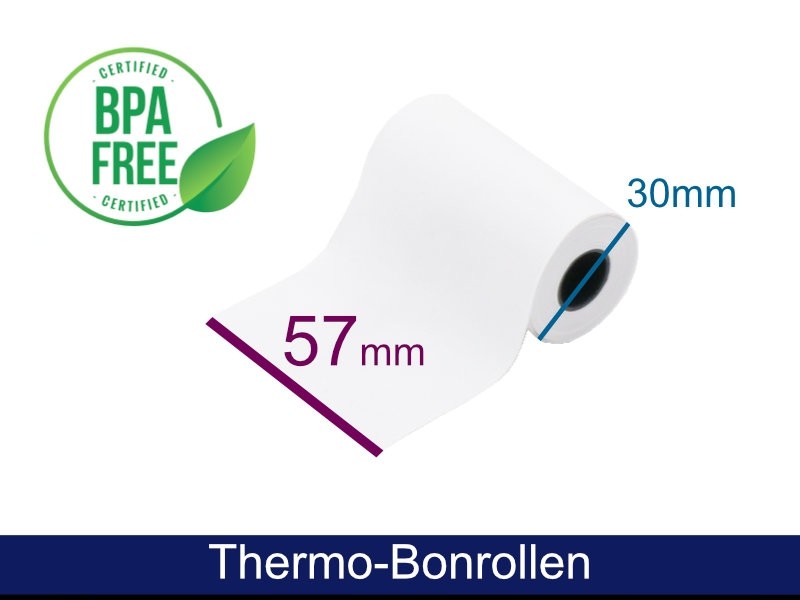 Thermorolle - 57 30 12 (B/D(max.)/K) weiss, 8m