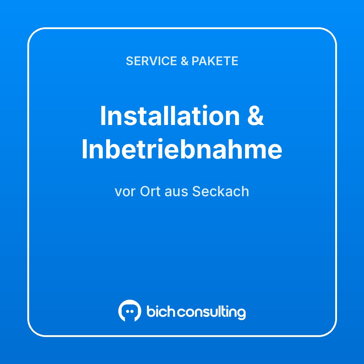 Installation & Inbetriebnahme vor Ort