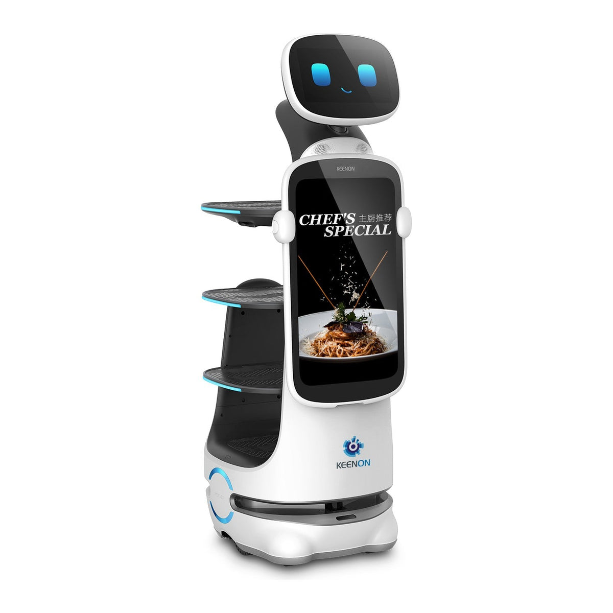 Keenon DINERBOT T10 Servierroboter mit Display (Herstellerbild)